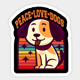 peace love dogs Sticker